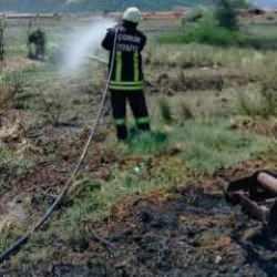 Çorum'da korkutan arazi yangını