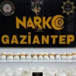 Gaziantep'te 58 kilo metamfetamin ele geçirildi