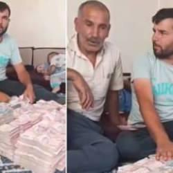 Önüne balya balya para koyan besiciden sosyal medyayı karıştıran iddia