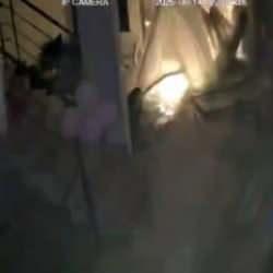 İran'ın Tel Aviv'i vurduğu anlar güvenlik kamerasına yansıdı