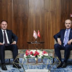 TBMM Başkanı Numan Kurtulmuş, KKTC Meclis Başkanı Öztürkler ile görüştü