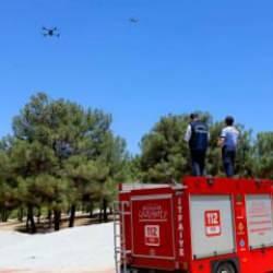 Gaziantep Büyükşehir itfaiyesi, termal drone ile nöbette
