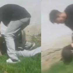 Arnavutk&ouml;y'de &ccedil;ocuk parkında akılalmaz olay: Akranını b&ouml;yle yumrukladı