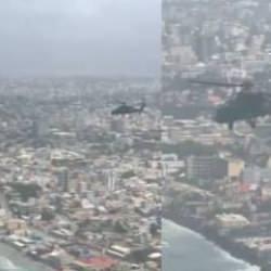 ATAK helikopteri Somali'nin başkenti Mogadişu semalarında
