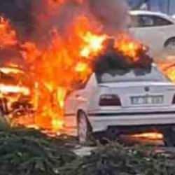 Çorlu’da LPG’li otomobil alev topuna döndü