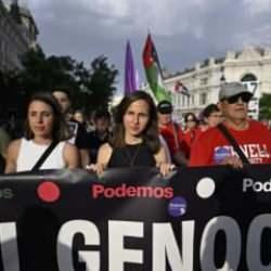 Madrid'de binlerce kişi Gazze soykırımını protesto etti