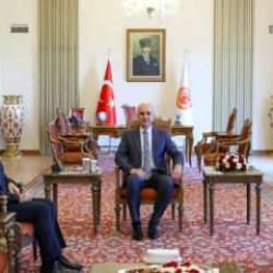 TBMM Başkanı Kurtulmuş, Hazine ve Maliye Bakanı Şimşek'i kabul etti