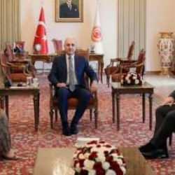 TBMM Başkanı Numan Kurtulmuş, DEM Parti'li Temelli ve Koçyiğit'i kabul etti