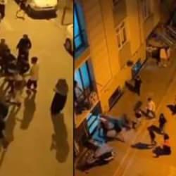 Esenyurt&rsquo;ta iki aile birbirine girdi! Tekme ve yumruklar havada u&ccedil;uştu