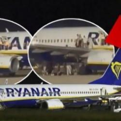 Ryanair uçağında panik: Yolcular kanattan atlayarak kaçtı