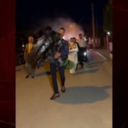 Konya'da yine havai fişekli kız isteme t&ouml;reni yapıldı