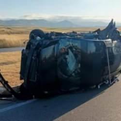 Merzifon'da traktör ve araç çarpıştı: 1 ölü, 4 yaralı