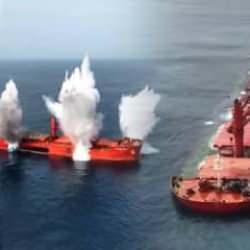 Tarihi saldırının görüntüleri ortaya çıktı! Yunan gemisi işte böyle battı