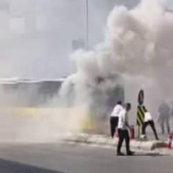 Sancaktepe'de facianın eşiğinden d&ouml;n&uuml;ld&uuml;: İETT otob&uuml;s&uuml;nde yangın