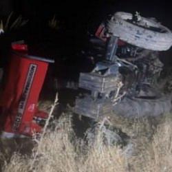 Şarampole devrilen traktörün sürücüsü öldü