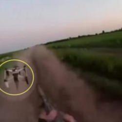 Askerî araç önde, katil dron peşinde! Can kurtaran hamle