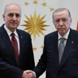 Cumhurbaşkanı Erdoğan, TBMM Başkanı Kurtulmuş'u kabul etti