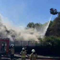  İSKİ'ye ait arıtma tesisinde yangın