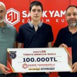 LGS şampiyonundan 100 bin TL'lik anlamlı bağış!