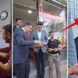 Tunceli Valisi'nin koruması elinde marulla kaldı, sosyal medyada viral oldu! 