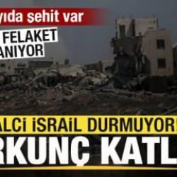 Katliam devam ediyor! İşgalci İsrail çadırları hedef aldı: Çok sayıda şehit var