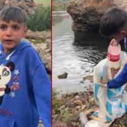 Gördüklerine tepki gösteren çocuk, sosyal medyada viral oldu 
