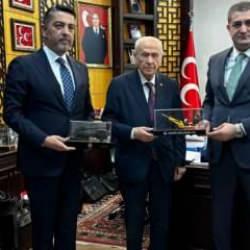 Bahçeli, "Gökbörü" hava savunma sistemlerinin üreticisi Günay Önder’i kabul etti