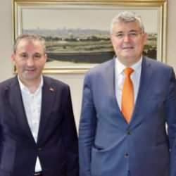 Başkan Tombaş’tan Mehmet Acet’e hayırlı olsun ziyareti