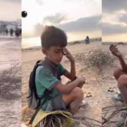  Ailesine un alabilmek için odun satan küçük Halid'den Gazze gerçeği