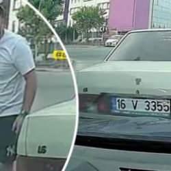 Trafik magandası yol kesip küfürler savurdu: ‘Size ehliyet ve araba veren devletin…’
