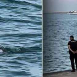Yakalanmamak için denize atladı! Polis kılını bile kıpırdatmayınca teslim oldu