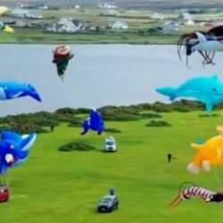 İrlanda Uçurtma Festivali renkli görüntülere sahne oldu