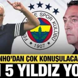 Mourinho'dan Ali Koç'a çok konuşulacak liste: Fenerbahçe'de 5 yıldıza yol göründü!