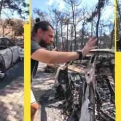 Yangından çıkan araçlar tartışma yarattı! “Tesla buhar olmuş”