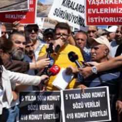 Mansur Yavaş'ın seçim vaadiydi: Mamak'ta kentsel dönüşüm mağdurlarından protesto!