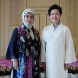 Emine Erdoğan, Çin'de liderlerin eşleri ile bir araya geldi