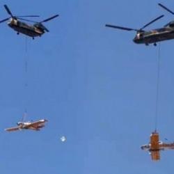 Muğla’da kaza kırıma uğrayan uçak, Ankara’ya helikopterle götürüldü