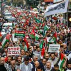 Yüz binlerce kişi Gazze ve Sumud Filosu’na destek için yürüdü! 8 maddelik bildiri