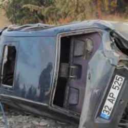 Burdur'da dehşet veren kaza! Lüks araç hurdaya döndü