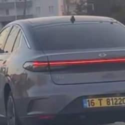 TOGG'un yeni sedan modeli T10F Ayvalık'ta seyir halinde görüntülendi