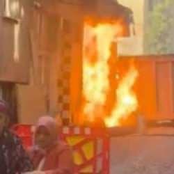Zeytinburnu'nda binada doğal gaz kaçağı nedeniyle yangın çıktı