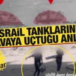 İsrail tanklarının havaya u&ccedil;tuğu anlar! Pusuya b&ouml;yle d&uuml;ş&uuml;r&uuml;ld&uuml;