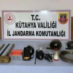 Kütahya'da kaçak tarihi eser kazısı yapan 6 şüpheliye gözaltı