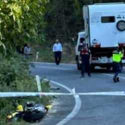 K&uuml;tahya'da motosiklet kazası! 1 polis &ouml;ld&uuml;