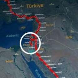 Hicaz Demiryolu haritasında dikkat &ccedil;eken Filistin-İsrail ayrıntısı... Bakan paylaştı