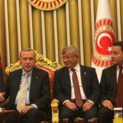 Cumhurbaşkanı Erdoğan, Ahmet Davutoğlu ve Ali Babacan ile bir araya geldi