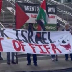 İngilizler Wembley'i çevreledi: 'İsrail'i FIFA'dan atın'