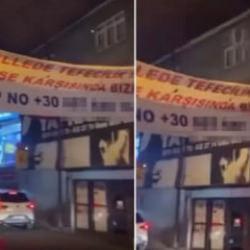 İstanbul&rsquo;da bir mahalleyi ayağa kaldıran pankart! Telefon koduna dikkat