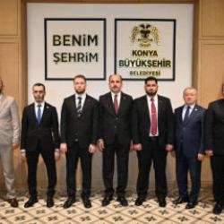 Suriye'den Konya&rsquo;ya gelen heyet Başkan Altay'ı ziyaret etti