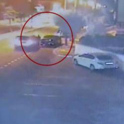 Afyonkarahisar'fa taksicinin hayatını kaybettiği kaza kamerada